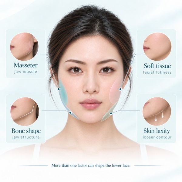 A Wider Lower Face Is Not Always the Masseter