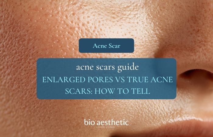 enlarged pores vs true acne scars, how to tell and what to do