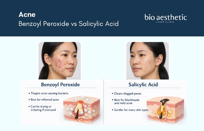 what is the difference between Benzoyl Peroxide and Salicylic Acid