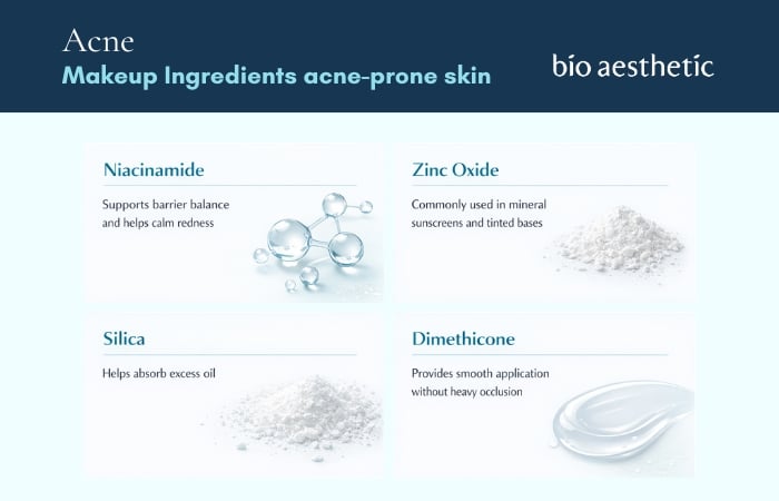 Ingredients acne-prone skin often tolerates better