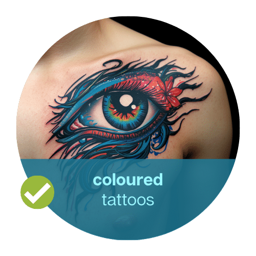 Coloured tattoo removal