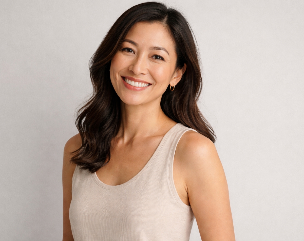 singapore woman with crow's feet